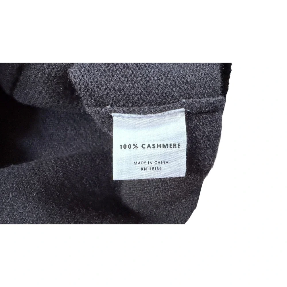 NEW Lingua Franca Black 100% Cashmere I Love NY Hand Stitched Cardigan XL - Picture 6 of 8